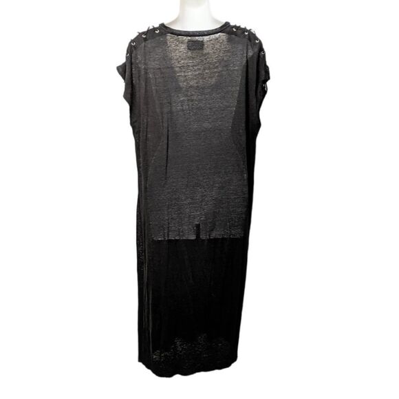SACK'S 100% Linen Shoulder Lace-Up Midi Dress S - Picture 5 of 8